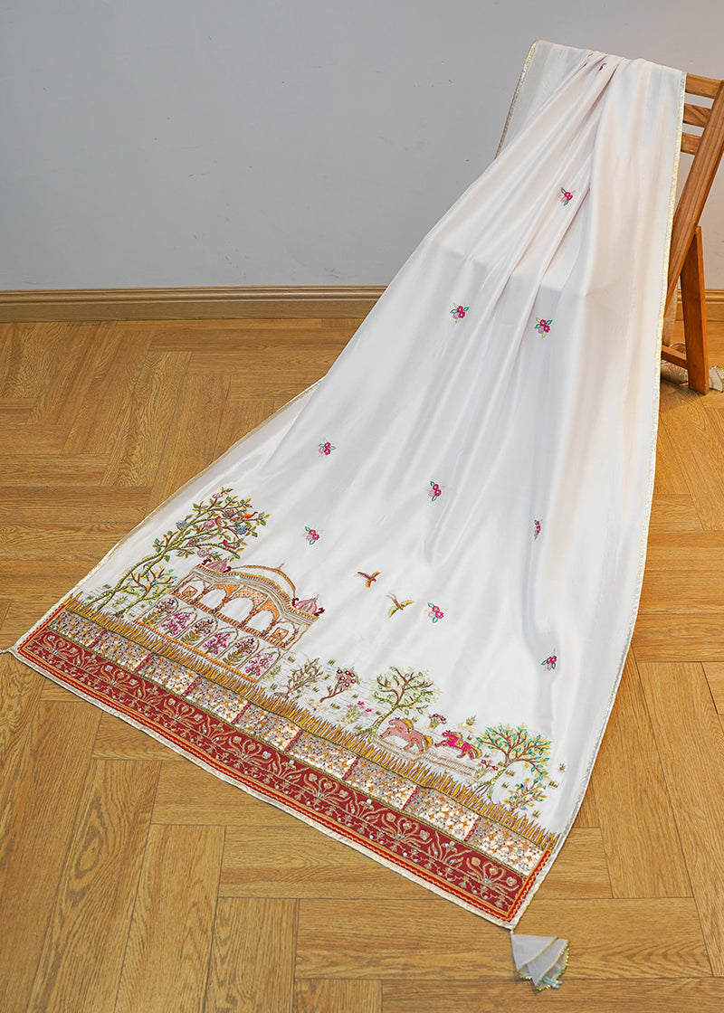 White Taj Mahal - Shawl