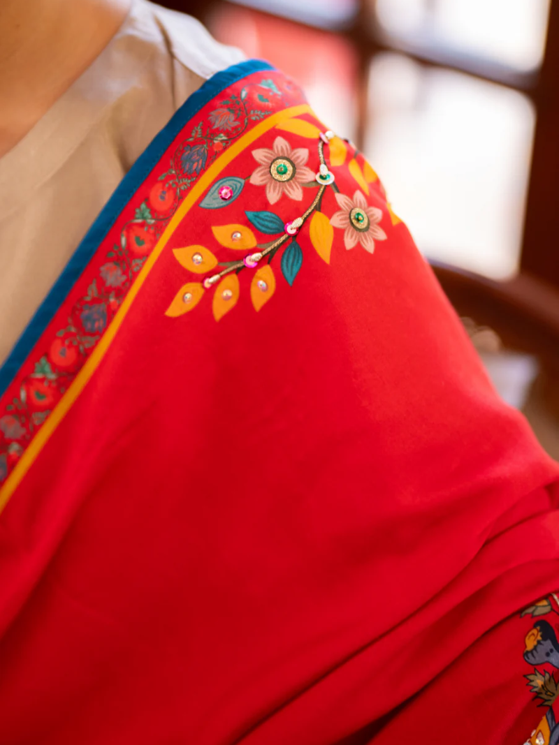 Surkh Salam - Dupatta