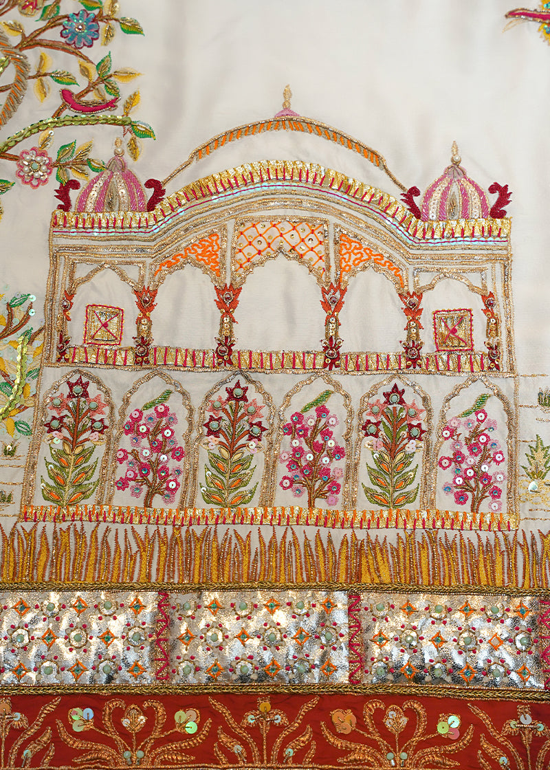 White Taj Mahal - Dupatta