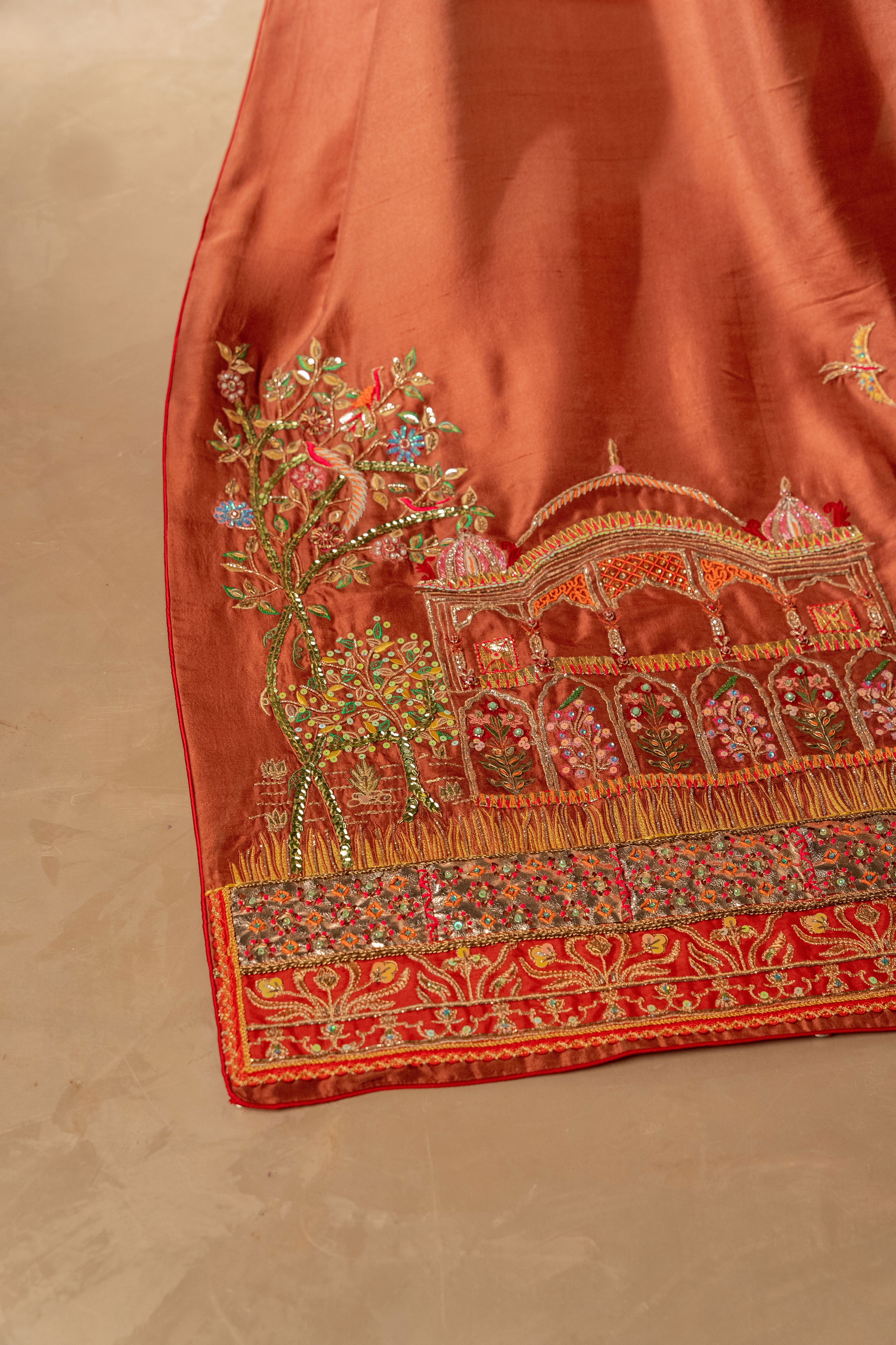 Brown Taj Mahal - Shawl
