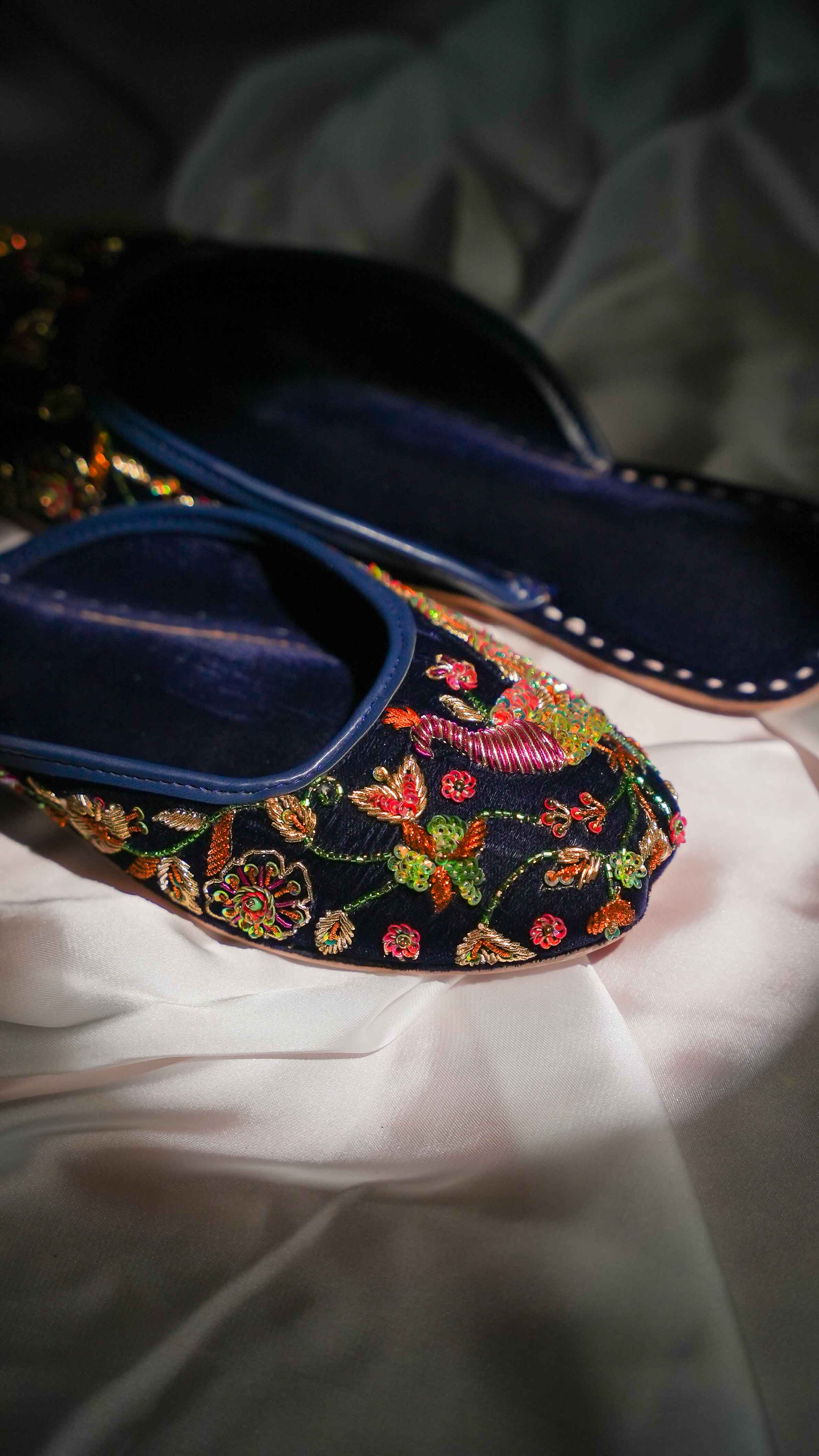 Peacock Garden (Navy)